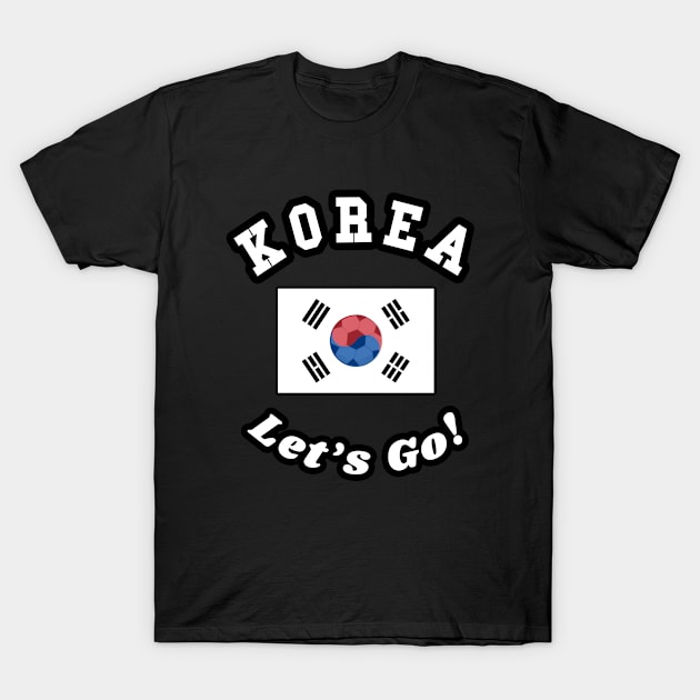 ⚽ Korea Soccer, 태극기 Flag, C'mon! Let's Go! 대한민국! Team Spirit T-Shirt by Pixoplanet